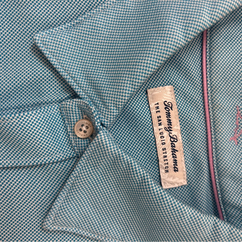 Tommy Bahama Light Blue Casual Button Down Shirt - Picture 9 of 10